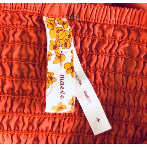 Maeve‎ Fire Island Orange & Gold Paisley Sundress Size 4 - Picture 8 of 10